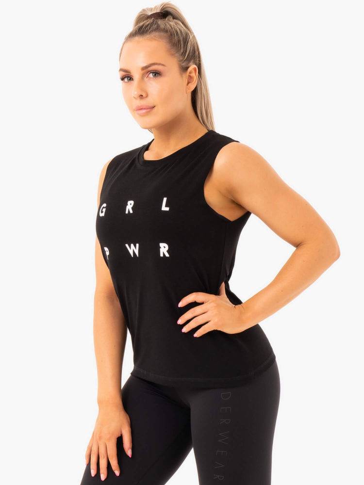 Podkoszulki Damskie Ryderwear Women Tanks Ladies Baller Czarne | PL1127SO