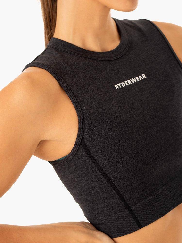 Podkoszulki Damskie Ryderwear Women Tanks Enhance Seamless Czarne | PL1176OR