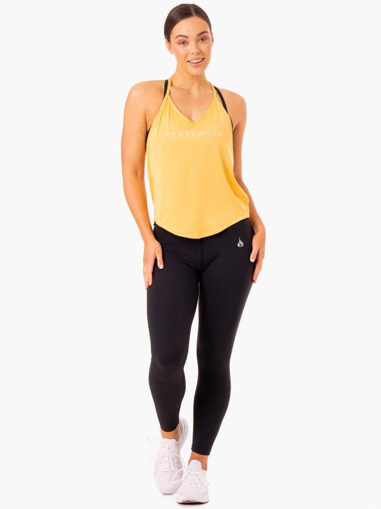 Podkoszulki Damskie Ryderwear Women Tanks Staples Slinky T-Back Mango | PL1200UT