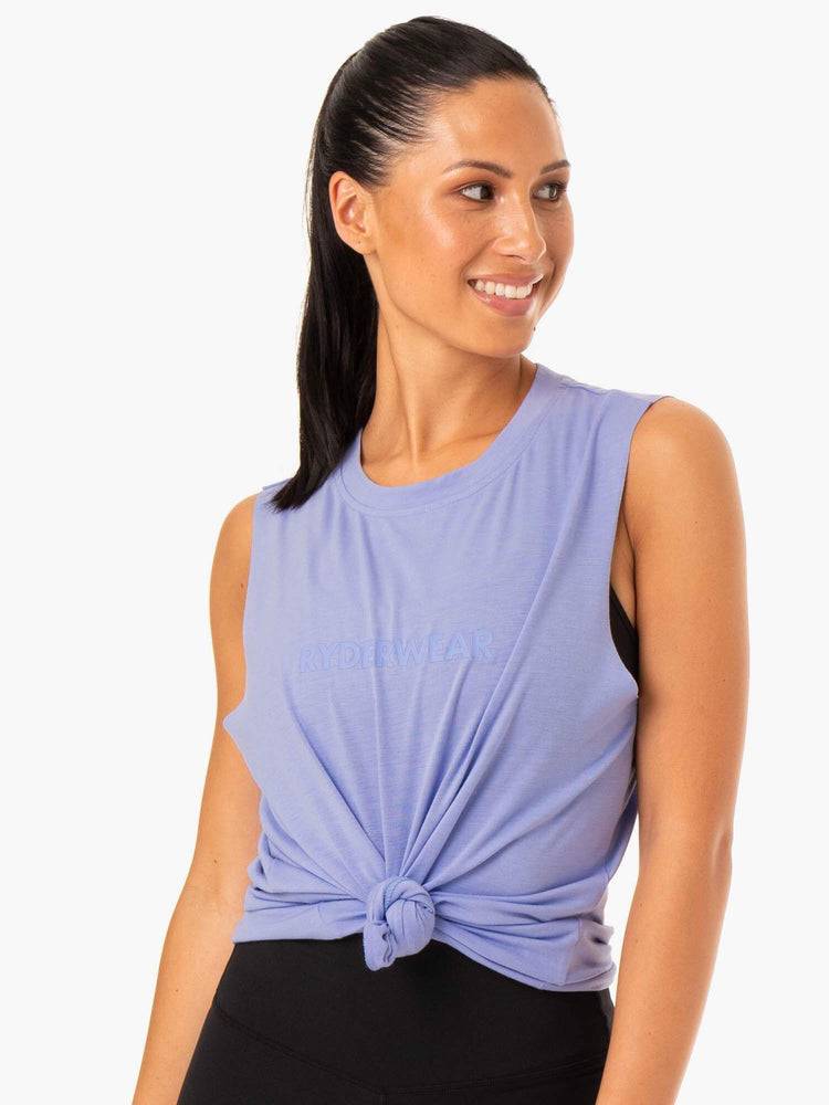 Podkoszulki Damskie Ryderwear Women Tanks Base Regular Cut Fioletowe | PL1207FM