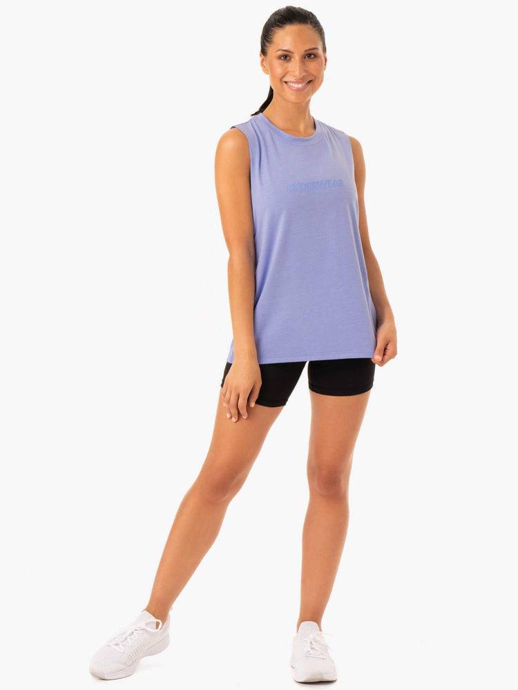 Podkoszulki Damskie Ryderwear Women Tanks Base Regular Cut Fioletowe | PL1207FM