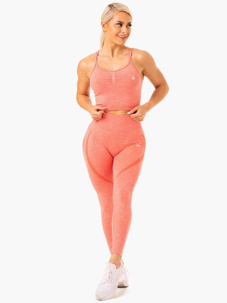 Podkoszulki Damskie Ryderwear Women Tanks Sculpt Seamless Koralowe | PL1211KI