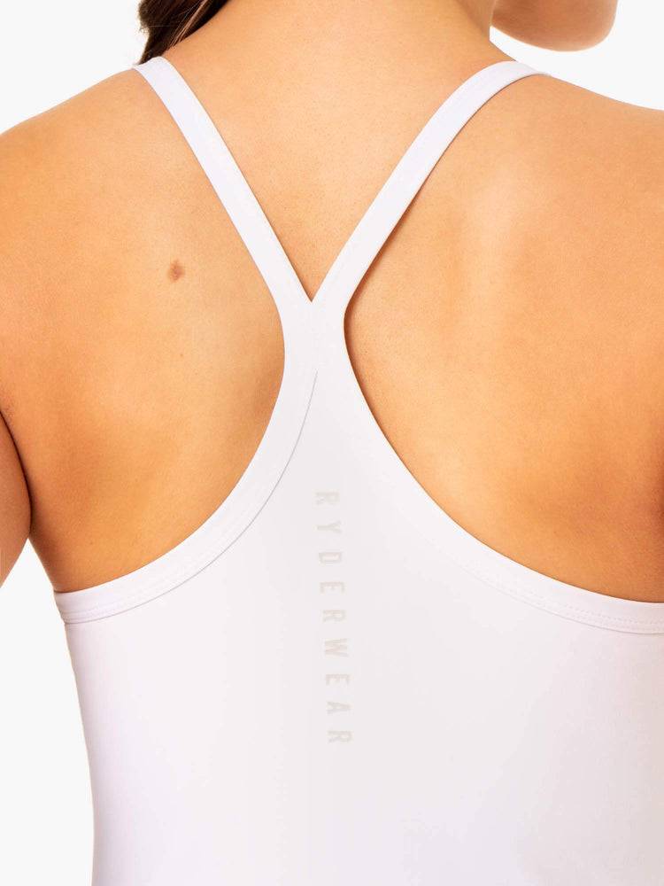 Podkoszulki Damskie Ryderwear Women Tanks Foundation Treningowe Białe | PL1213ZG