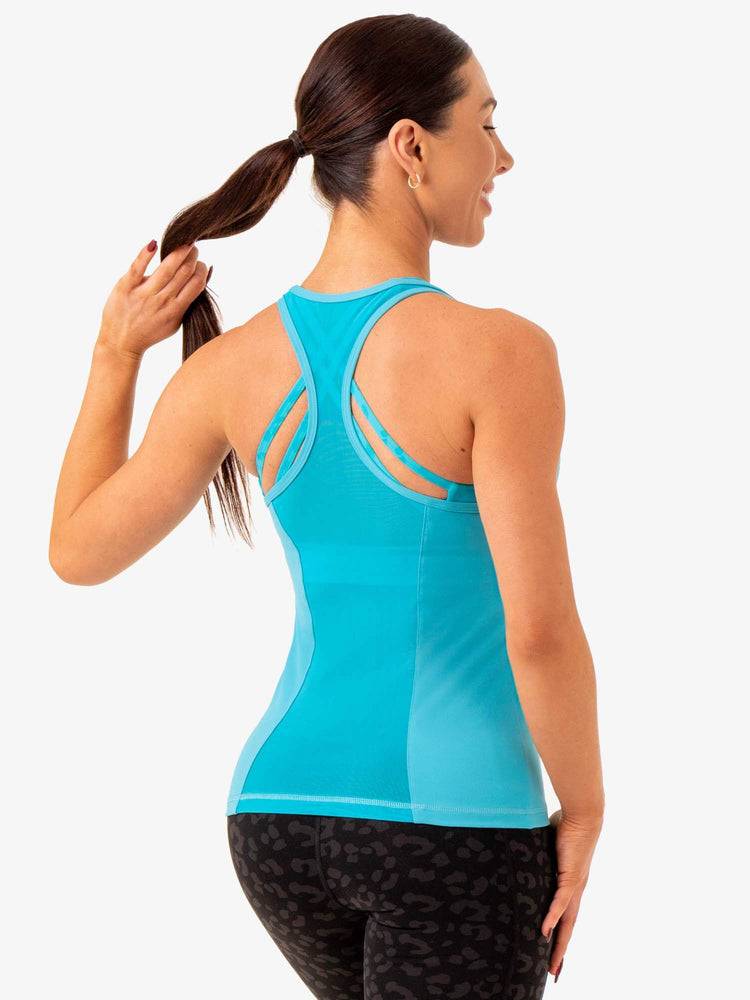 Podkoszulki Damskie Ryderwear Women Tanks Ultra Compression Głęboka Turkusowe | PL1220QZ