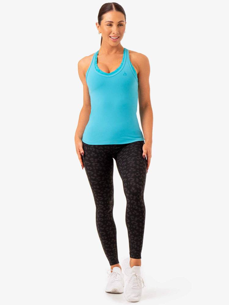 Podkoszulki Damskie Ryderwear Women Tanks Ultra Compression Głęboka Turkusowe | PL1220QZ