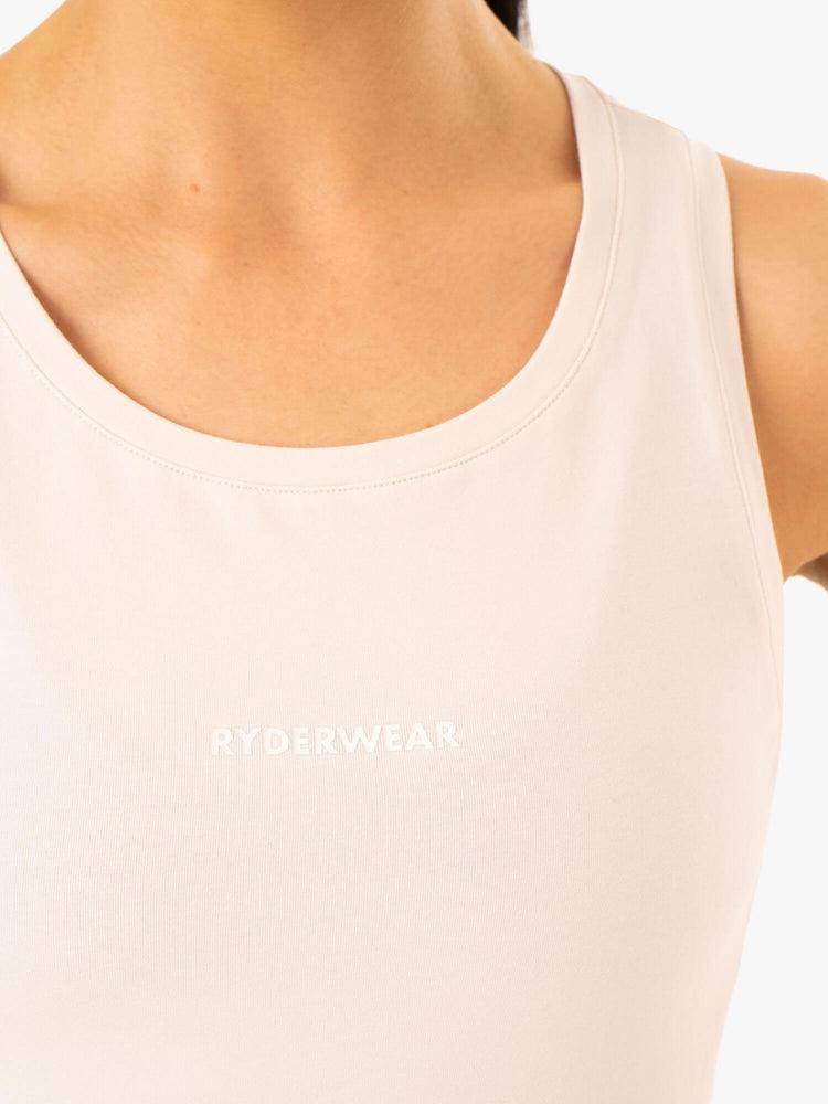 Podkoszulki Damskie Ryderwear Women Tanks Evolution Bawełniane Białe | PL1223RW