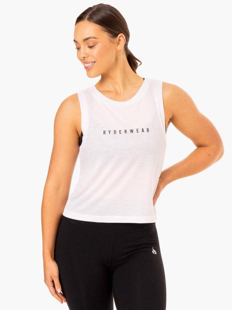 Podkoszulki Damskie Ryderwear Women Tanks Replay Białe | PL1229PQ