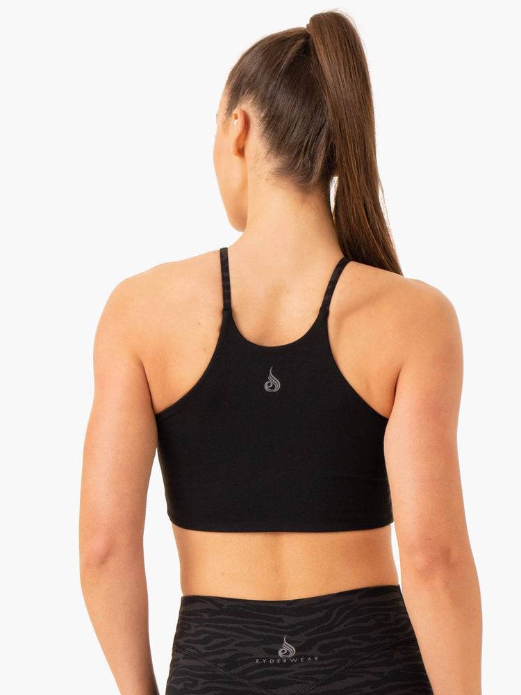 Podkoszulki Damskie Ryderwear Women Tanks Transform Reversible Sports Crop Czarne | PL1233FM