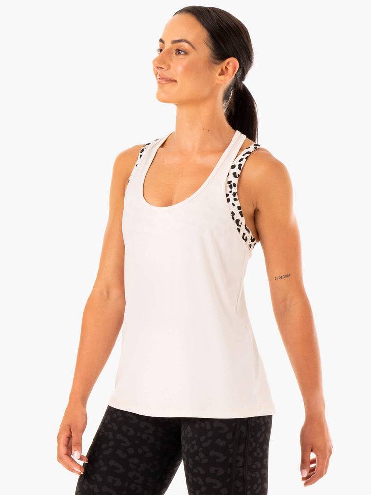 Podkoszulki Damskie Ryderwear Women Tanks Evolution Racer Back Białe | PL1238LH