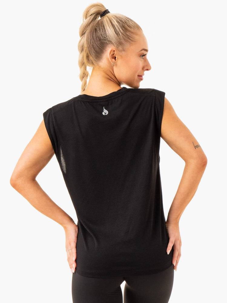 Podkoszulki Damskie Ryderwear Women Tanks Element Szerokie Cut Czarne | PL1239ZG