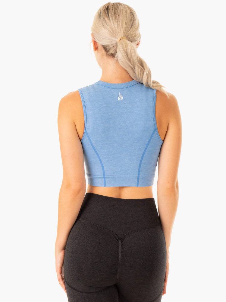 Podkoszulki Damskie Ryderwear Women Tanks Enhance Seamless Niebieskie | PL1246QZ