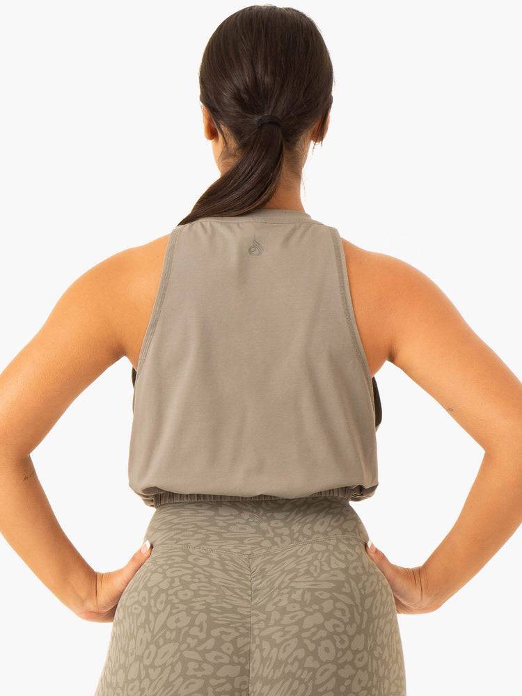 Podkoszulki Damskie Ryderwear Women Tanks Rotation Khaki | PL1248EX