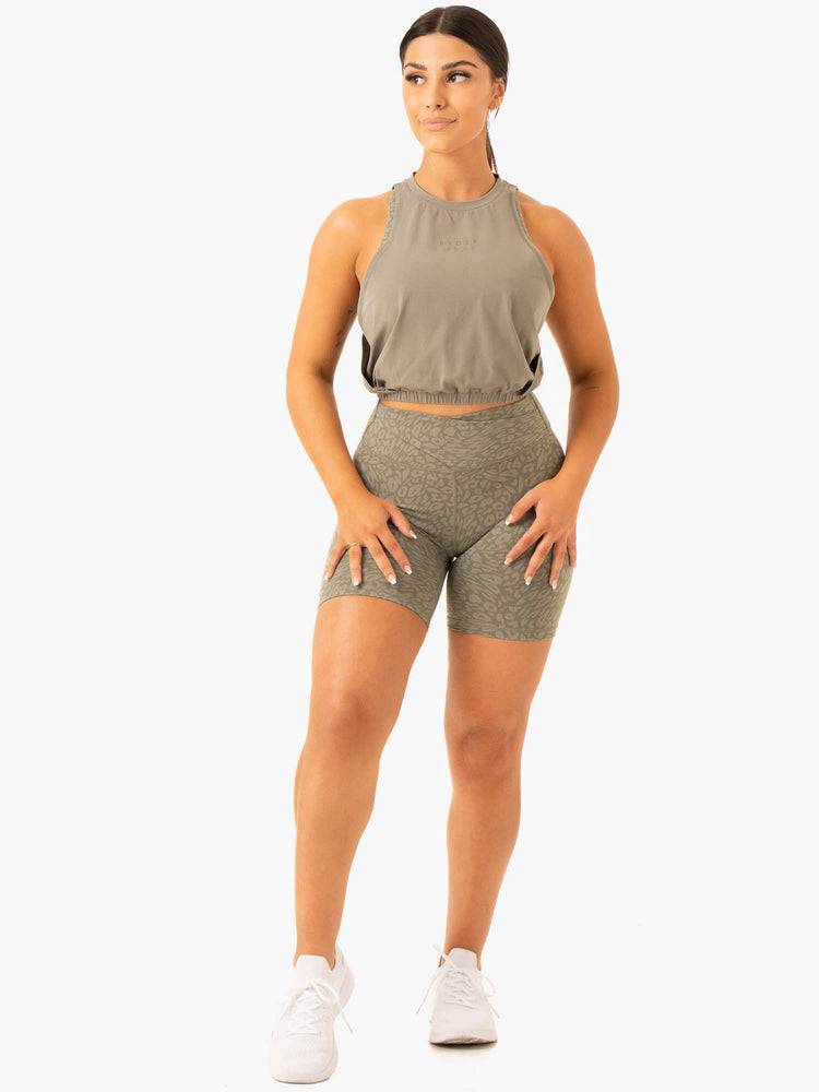 Podkoszulki Damskie Ryderwear Women Tanks Rotation Khaki | PL1248EX