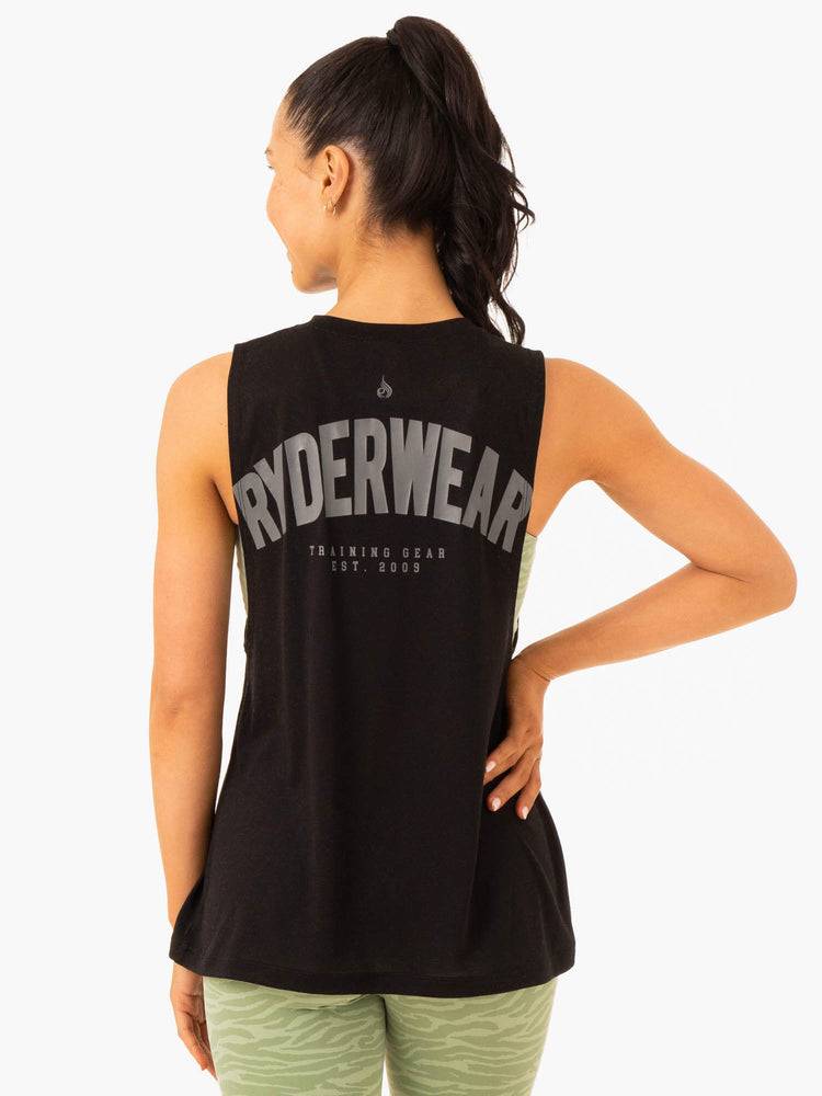 Podkoszulki Damskie Ryderwear Women Tanks Emerge Treningowe Czarne | PL1258DN