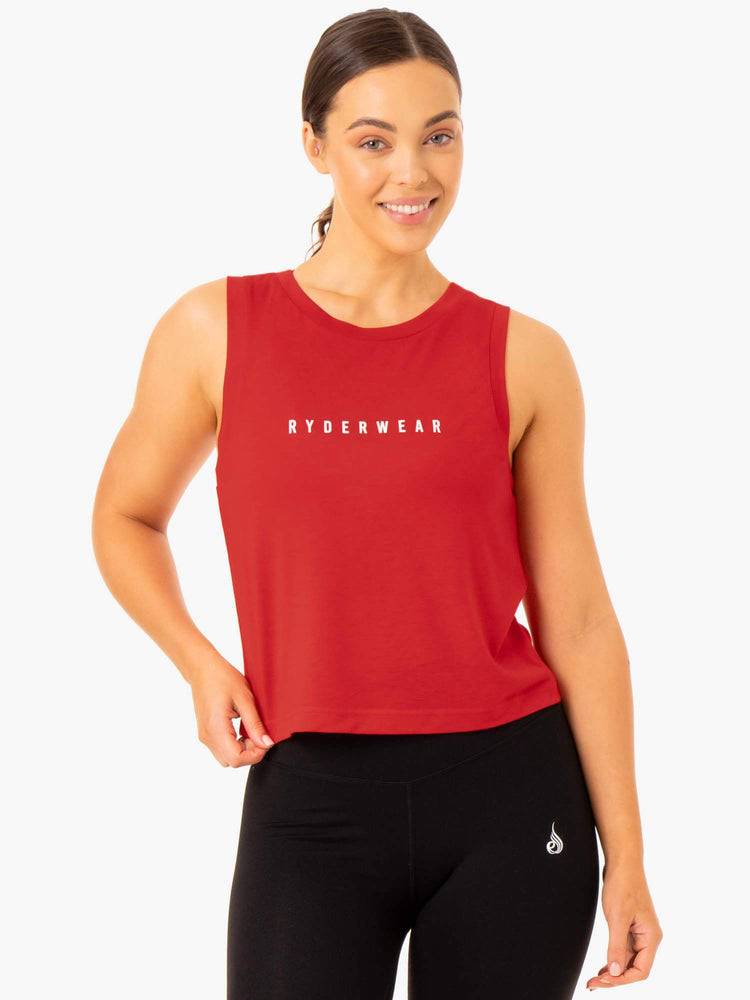 Podkoszulki Damskie Ryderwear Women Tanks Replay Czerwone | PL1259FM