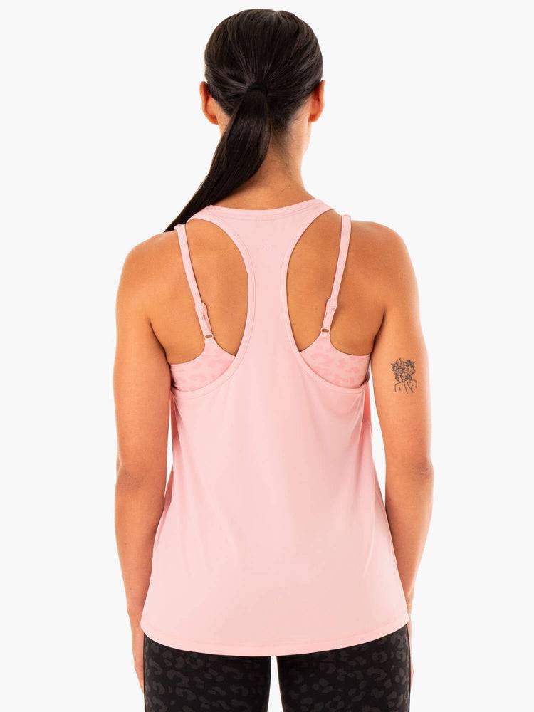 Podkoszulki Damskie Ryderwear Women Tanks Evolution Racer Back Różowe | PL1262JJ