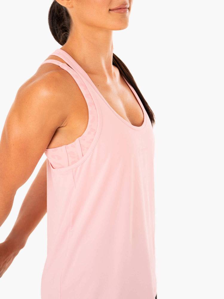 Podkoszulki Damskie Ryderwear Women Tanks Evolution Racer Back Różowe | PL1262JJ