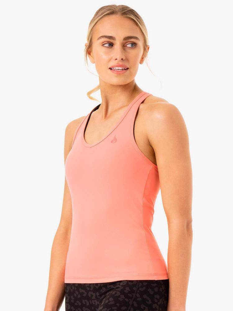 Podkoszulki Damskie Ryderwear Women Tanks Ultra Compression Koralowe | PL1265ZG