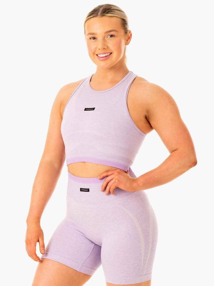 Podkoszulki Damskie Ryderwear Women Tanks Excel Seamless Lawenda | PL1278UT