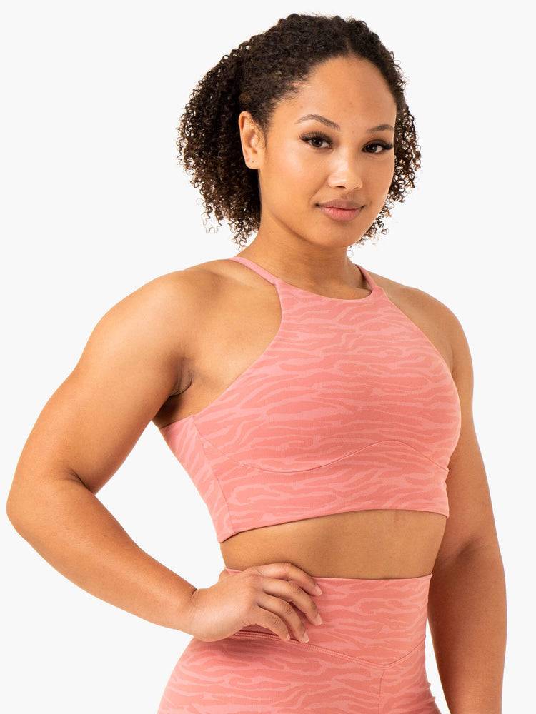 Podkoszulki Damskie Ryderwear Women Tanks Transform Reversible Sports Crop Różowe | PL1288JJ