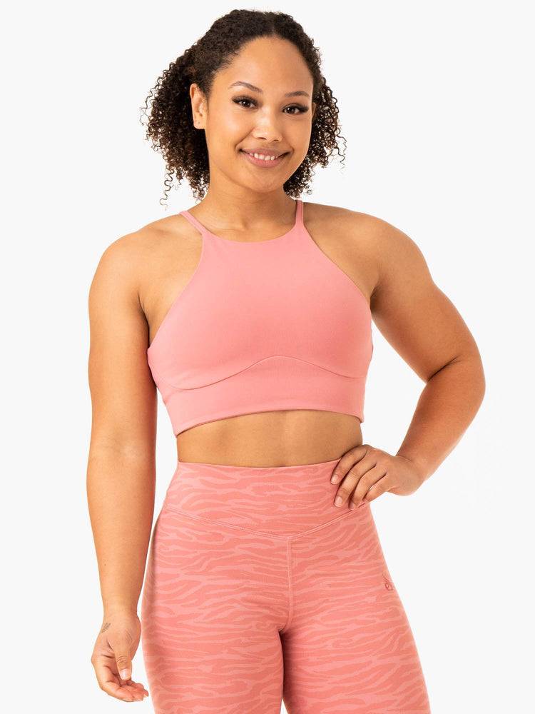 Podkoszulki Damskie Ryderwear Women Tanks Transform Reversible Sports Crop Różowe | PL1288JJ