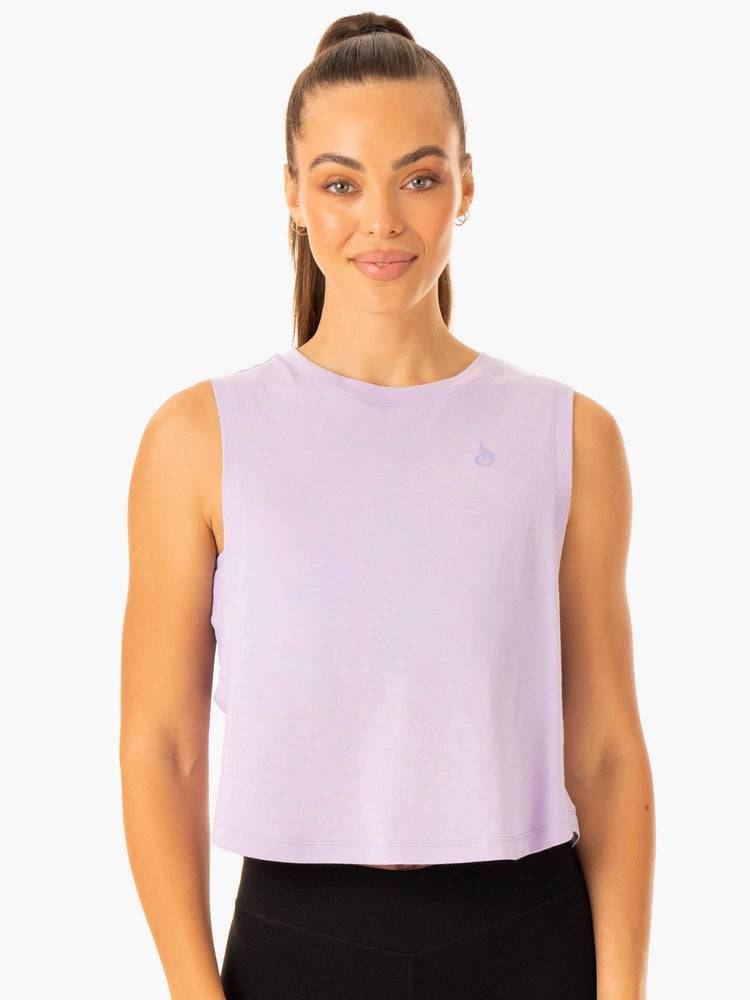 Podkoszulki Damskie Ryderwear Women Tanks Flow Scoop Lawenda | PL1292XF