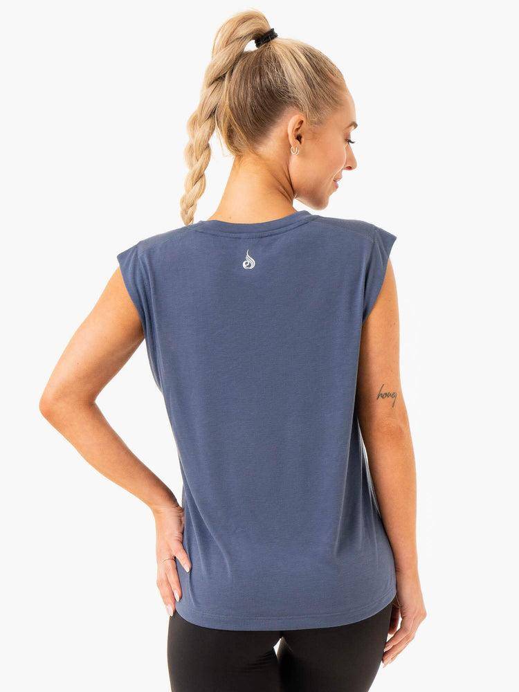 Podkoszulki Damskie Ryderwear Women Tanks Element Szerokie Cut Szare Niebieskie | PL1302TV