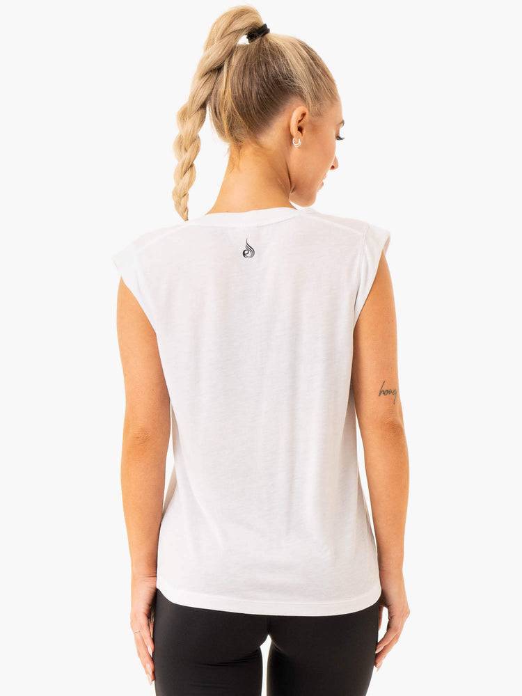 Podkoszulki Damskie Ryderwear Women Tanks Element Szerokie Cut Białe | PL1303YU