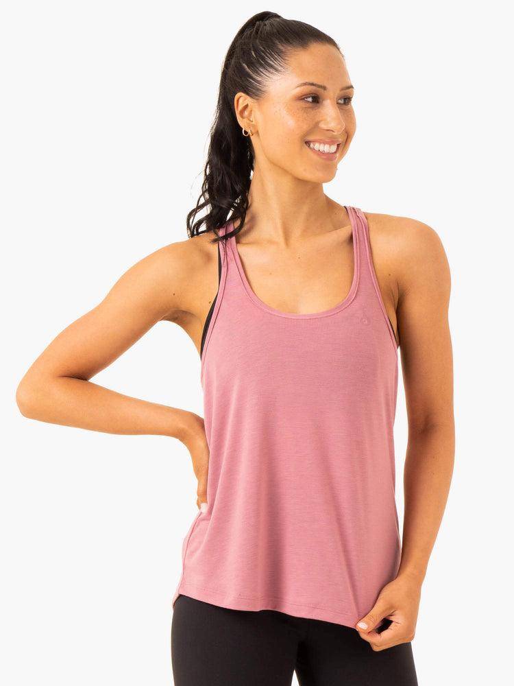 Podkoszulki Damskie Ryderwear Women Tanks Elevate Singlet Różowe | PL1332OR