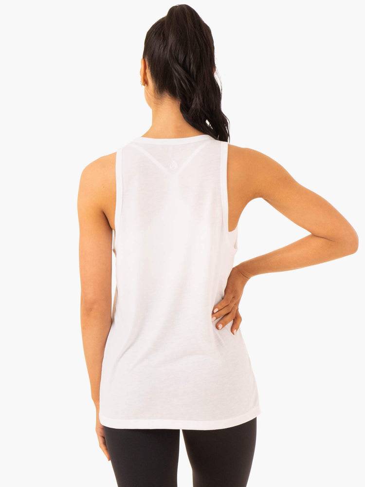 Podkoszulki Damskie Ryderwear Women Tanks Ease Relaxed Białe | PL1337FM