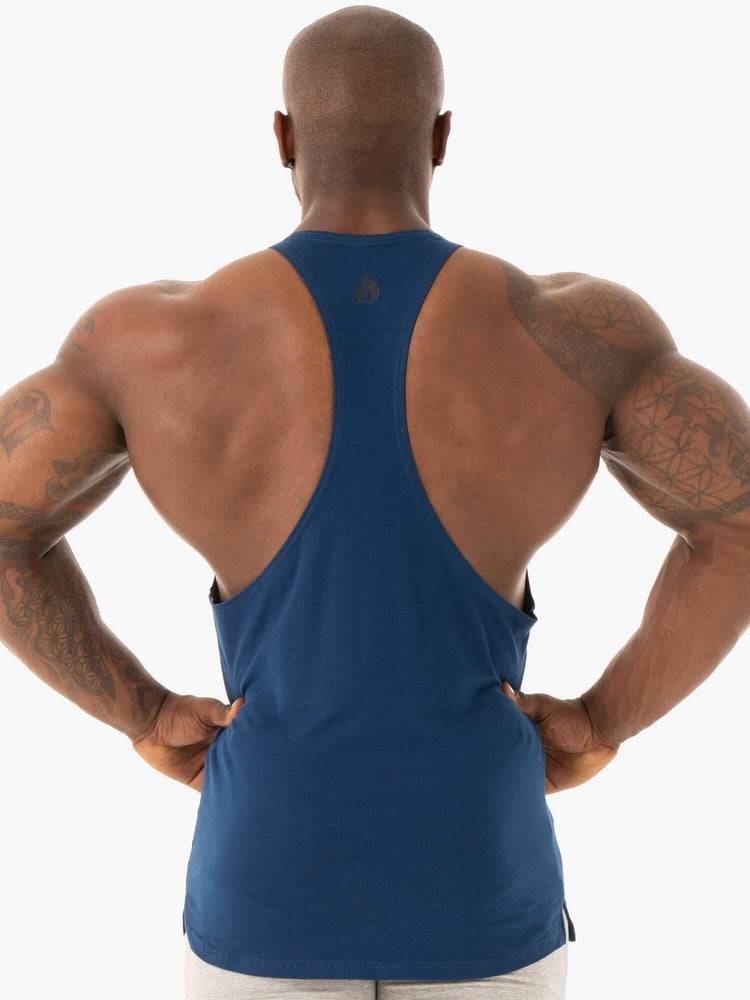 Podkoszulki Męskie Ryderwear Men Tanks Base Gym Stringers T-Back Granatowe | PL2648OR