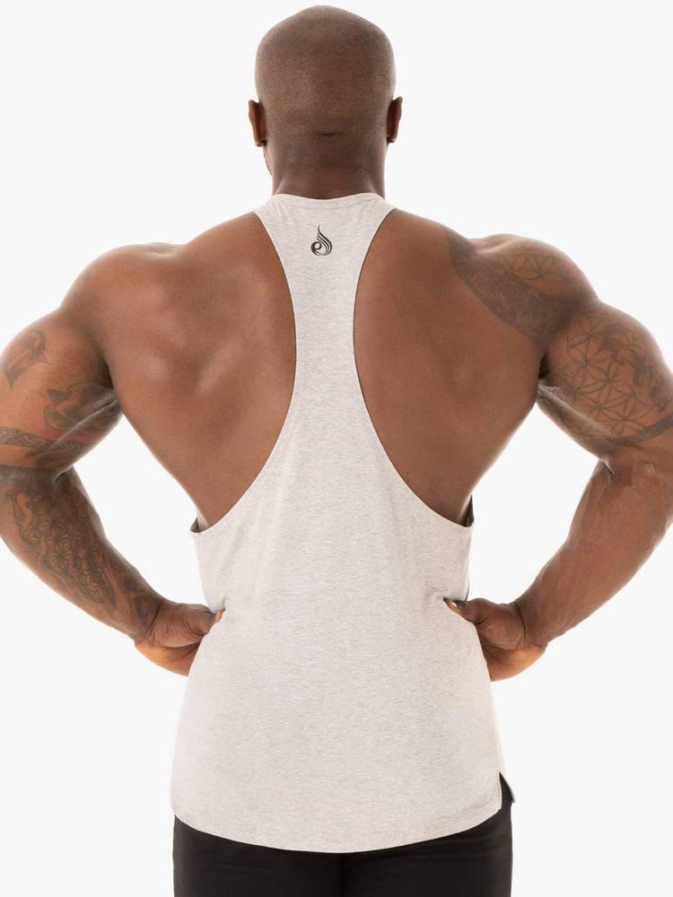 Podkoszulki Męskie Ryderwear Men Tanks Base Gym Stringers T-Back Szare | PL2653RW