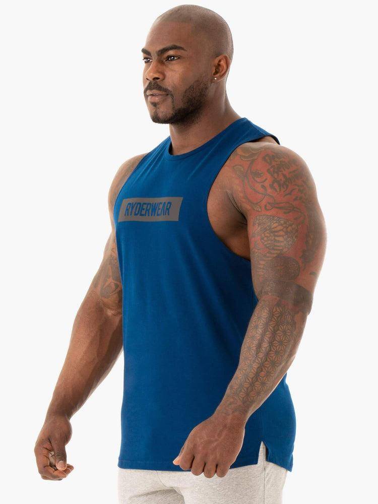 Podkoszulki Męskie Ryderwear Men Tanks Base Baller Tank Granatowe | PL3083MA