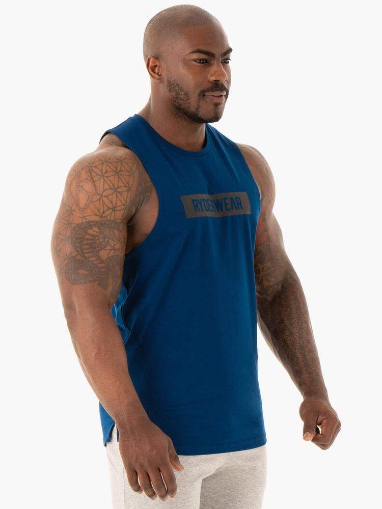 Podkoszulki Męskie Ryderwear Men Tanks Base Baller Tank Granatowe | PL3083MA