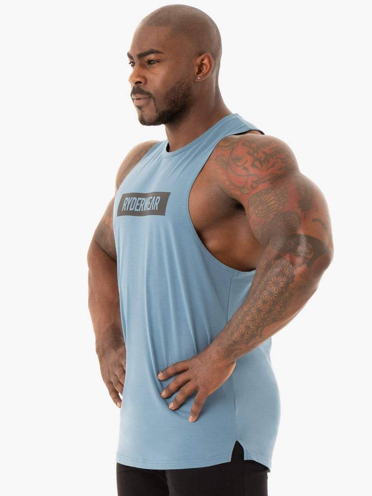 Podkoszulki Męskie Ryderwear Men Tanks Base Baller Tank Niebieskie | PL3086VD