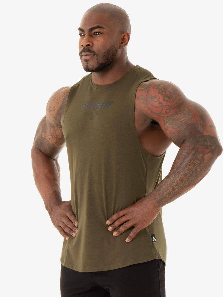 Podkoszulki Męskie Ryderwear Men Tanks Core Baller Tank Khaki | PL3072AP