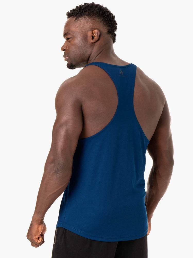 Podkoszulki Męskie Ryderwear Men Tanks Define Mesh Gym Stringers T-Back Niebieskie | PL2638QZ