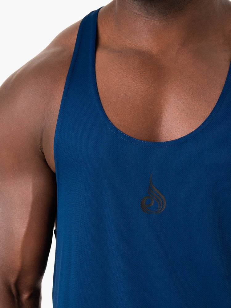 Podkoszulki Męskie Ryderwear Men Tanks Define Mesh Gym Stringers T-Back Niebieskie | PL2638QZ