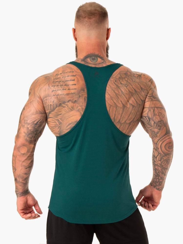 Podkoszulki Męskie Ryderwear Men Tanks Define Mesh Gym Stringers T-Back Turkusowe | PL2639MA