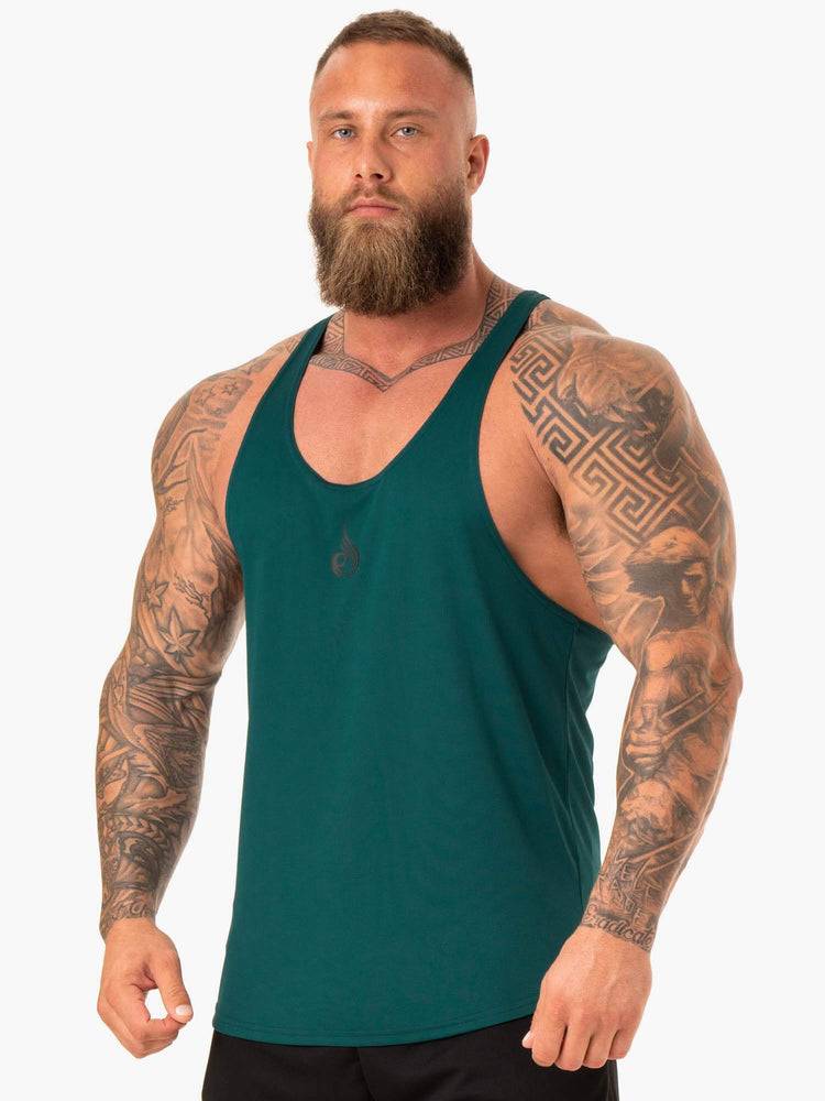 Podkoszulki Męskie Ryderwear Men Tanks Define Mesh Gym Stringers T-Back Turkusowe | PL2639MA