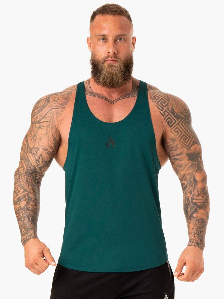 Podkoszulki Męskie Ryderwear Men Tanks Define Mesh Gym Stringers T-Back Turkusowe | PL2639MA