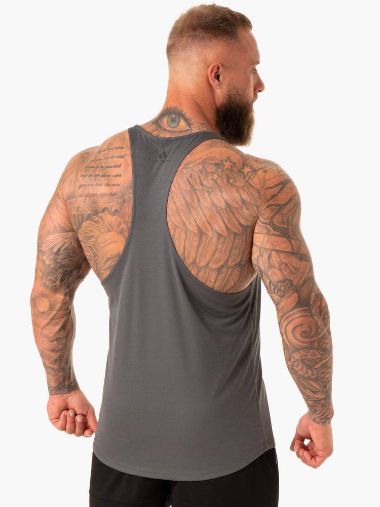 Podkoszulki Męskie Ryderwear Men Tanks Define Mesh Gym Stringers T-Back Szare | PL2641HK