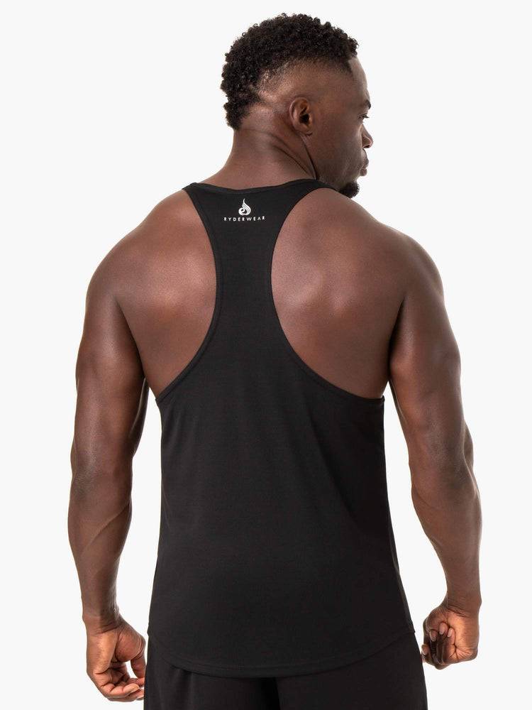 Podkoszulki Męskie Ryderwear Men Tanks Define Mesh Gym Stringers T-Back Czarne | PL2642GL