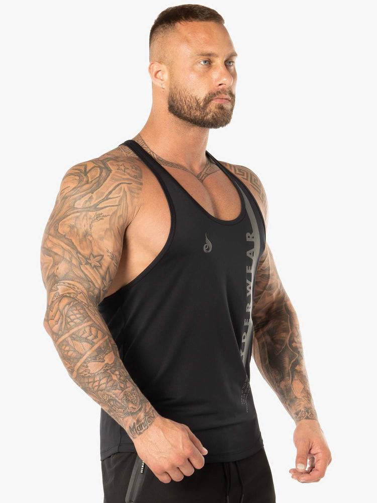 Podkoszulki Męskie Ryderwear Men Tanks Evo T-Back Stringer Tank Czarne | PL3055PQ