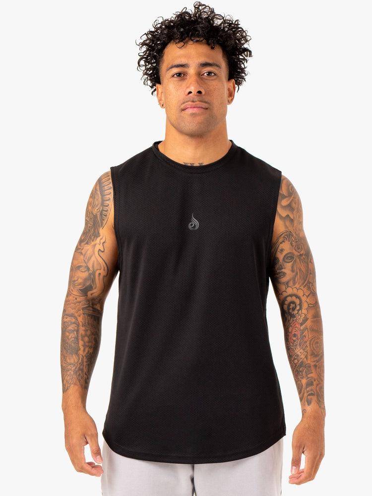 Podkoszulki Męskie Ryderwear Men Tanks Enhance Muscle Tank Czarne | PL3063WY