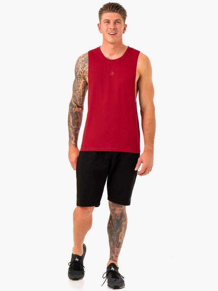 Podkoszulki Męskie Ryderwear Men Tanks Enhance Baller Tank Bordowe | PL3065MA