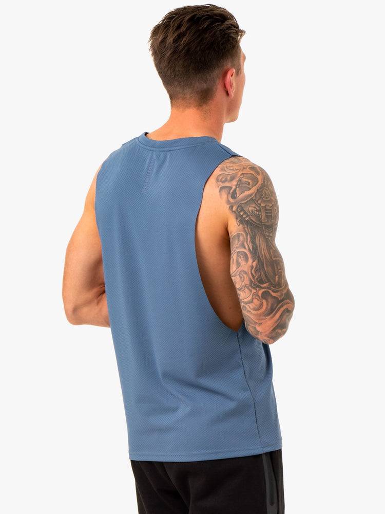 Podkoszulki Męskie Ryderwear Men Tanks Enhance Baller Tank Niebieskie | PL3067HK