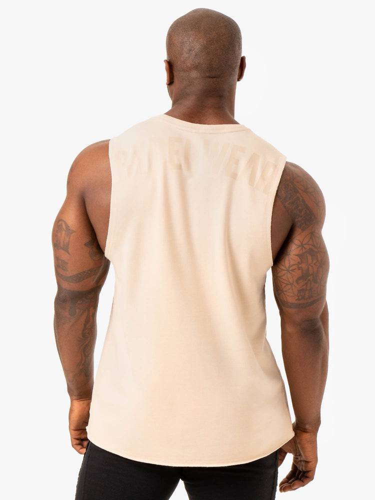 Podkoszulki Męskie Ryderwear Men Tanks Force Fleece Tank Brązowe | PL3036WY