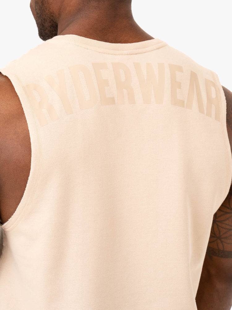 Podkoszulki Męskie Ryderwear Men Tanks Force Fleece Tank Brązowe | PL3036WY