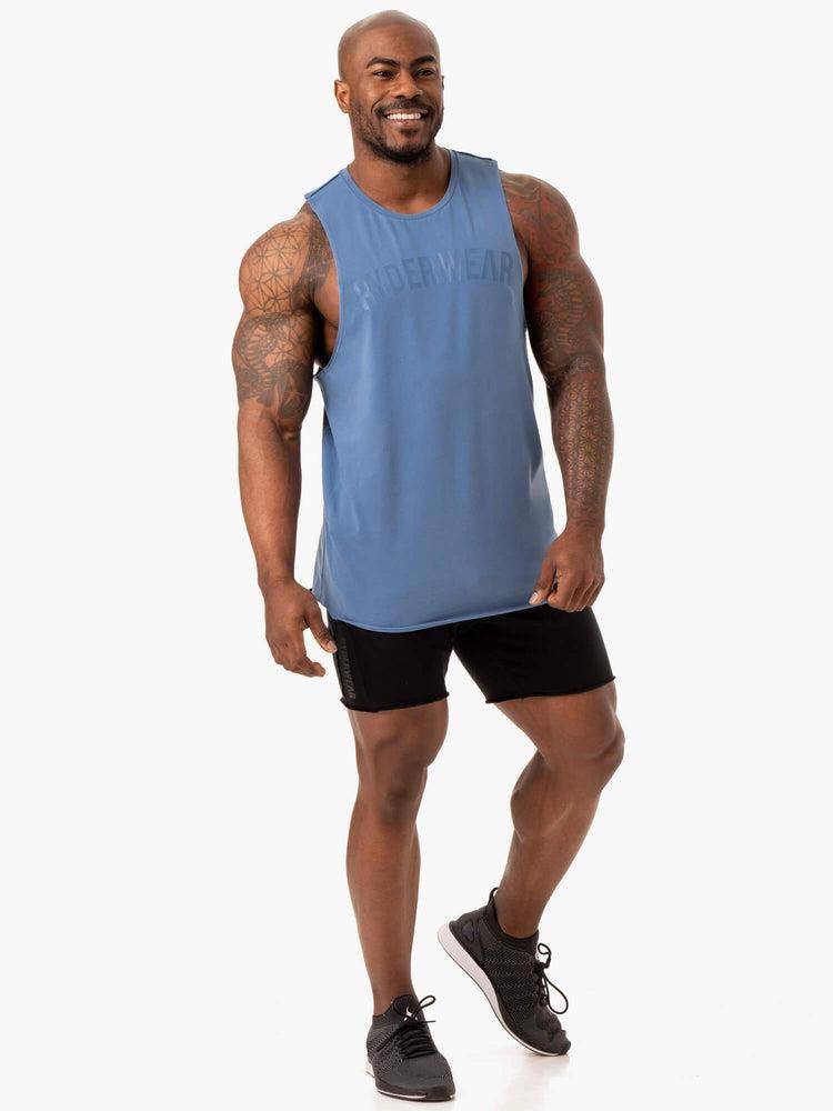 Podkoszulki Męskie Ryderwear Men Tanks Force Baller Tank Niebieskie | PL3043XF